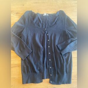 Halogen Black‎ Knit Cardigan Sweater medium women’s Preloved